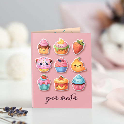 Мини-открытка "Для тебя (пирожные)"