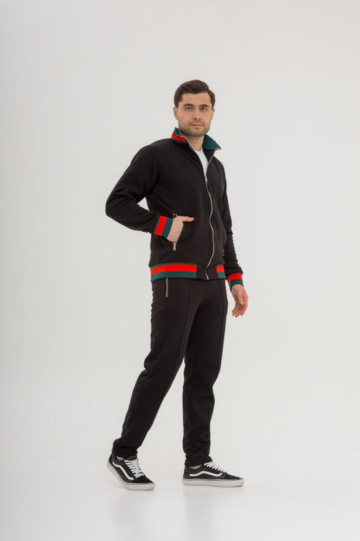 ФУТЕР 3х нитка ИНТЕРСОФТ Мужской костюм, черный - Knitka wear фото 4