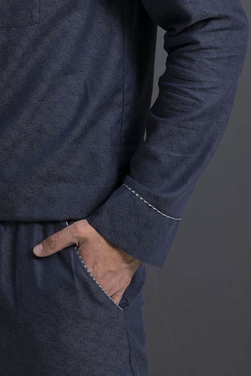 Мужская рубашка 55367 Темно-Синий огурцы