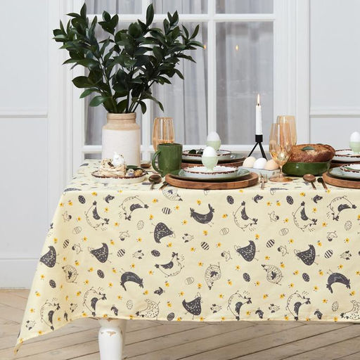 Скатерть пасхальная, Доляна Сhicken farm 220х144 см, 100% хлопок, 164 г/м2  фото 13