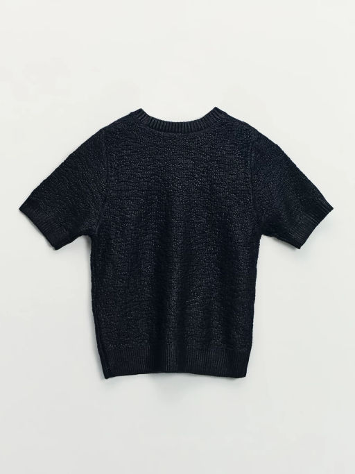 Джемпер металлик с коротким рукавом / Zarina  фото 2