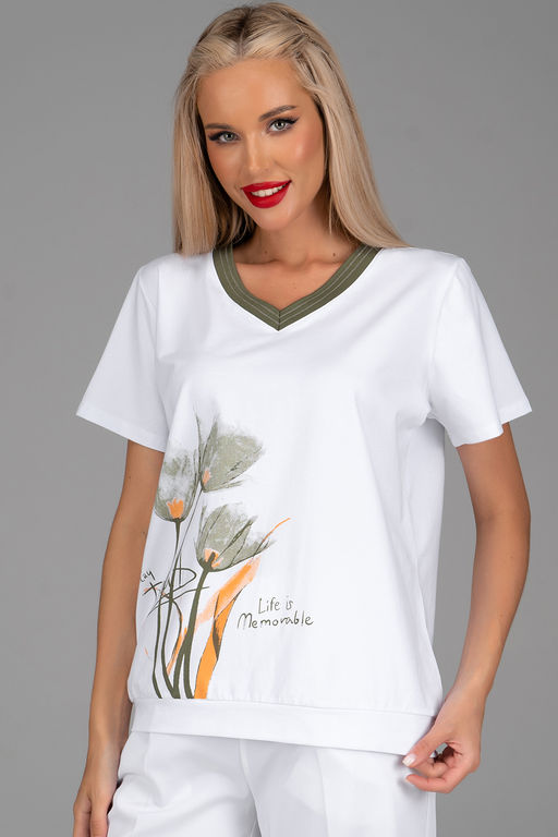 Футболка Анисия (хаки) - Эльза фото 4