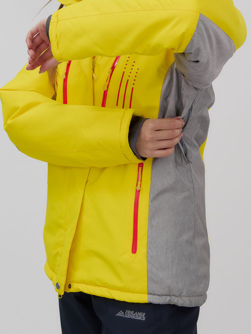 Горнолыжный костюм женский зимний желтого цвета 02802J - Mtforce фото 6