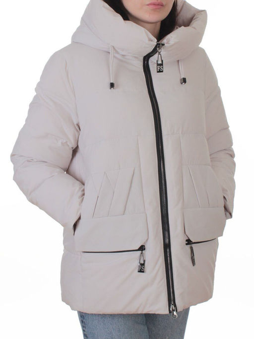 M-M05 GRAY/BEIGE Куртка зимняя женская (150 гр. холлофайбер)