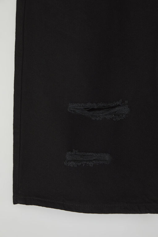 Siyah Baggy Destroylu Kot _ort & Bermuda TMNSS25SR00037 - Trendyolmilla фото 2