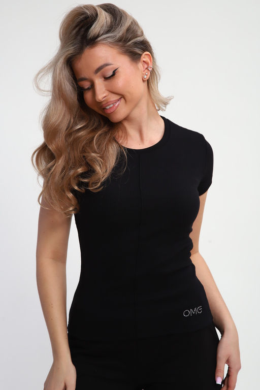 Футболка женская с швом и стразами ФЖ-002