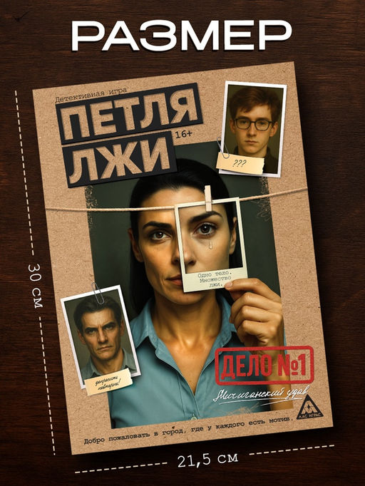 Настольная игра «Петля лжи», детективная, 16+