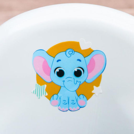 Детская накладка - сиденье на унитаз «Слоник» антискользящая, цвет голубой