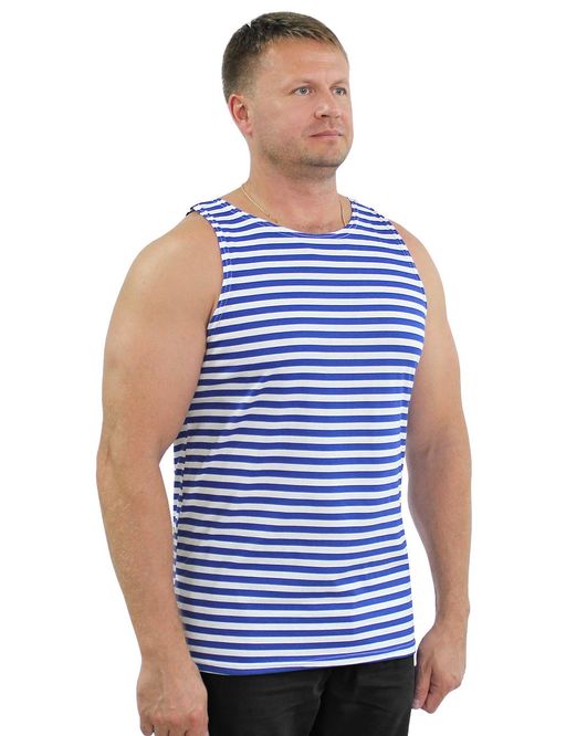 Майка-тельняшка ГОСТ уз/пл Голубая полоса