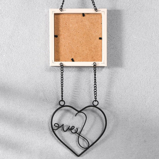 Фоторамка для фото 10?10 см LOVE, подвесная на цепочке, МДФ