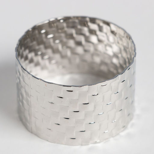 Набор салфеток с декоративными кольцами White pleasure, 40×40 см - 2 шт., 100% хлопок, саржа 190 г/м²