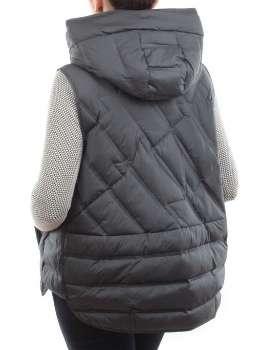 25-188 DK. GRAY Жилет утепленный женский (пух)