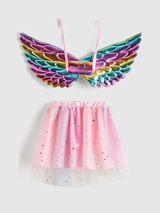 K?z ?ocuk T?t? Etek ve Kanat Kost?m