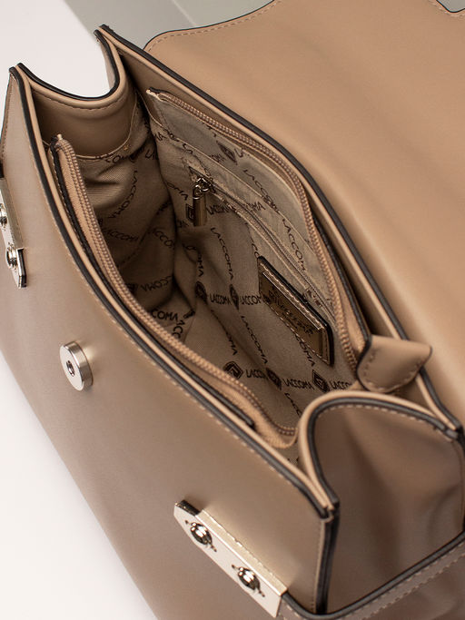 LACCOMA сумка MJ021-серый эко кожа хлопок