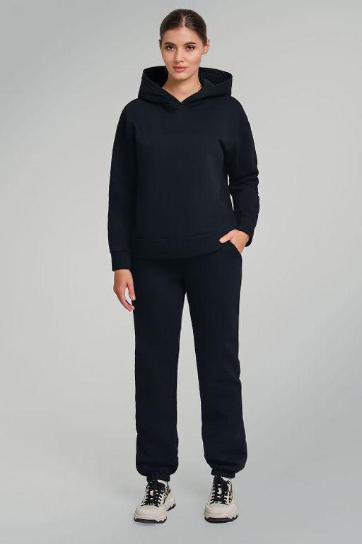 Арт. 2907 Костюм женский с начесом 44-52 (5 шт) Цвет:верх-черный,низ-черный - Калинка фото 9