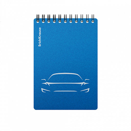 Цена за 5 шт. Блокнот с пластиковой обложкой на спирали ErichKrause Mirage, синий, A6, 80 листов, клетка  фото 2