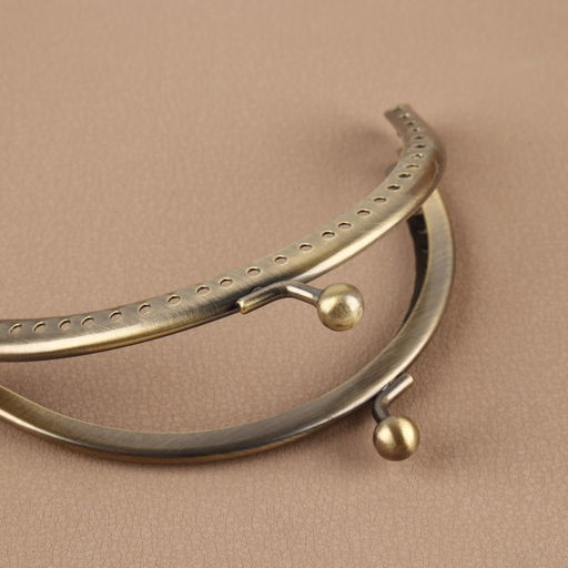 Фермуар пришивной «Полукруг», 10×6.5 см, цвет бронзовый