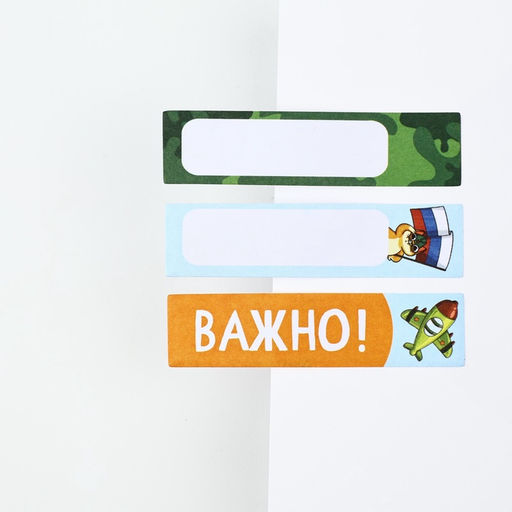 Цена за 3 шт. Подарочный набор, мини ручка и стикеры-закладки 20 л «С 23 февраля!»