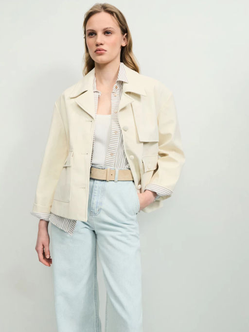 Джинсы широкие с ремнём с высокой посадкой ZR2604092334-100 / Zarina