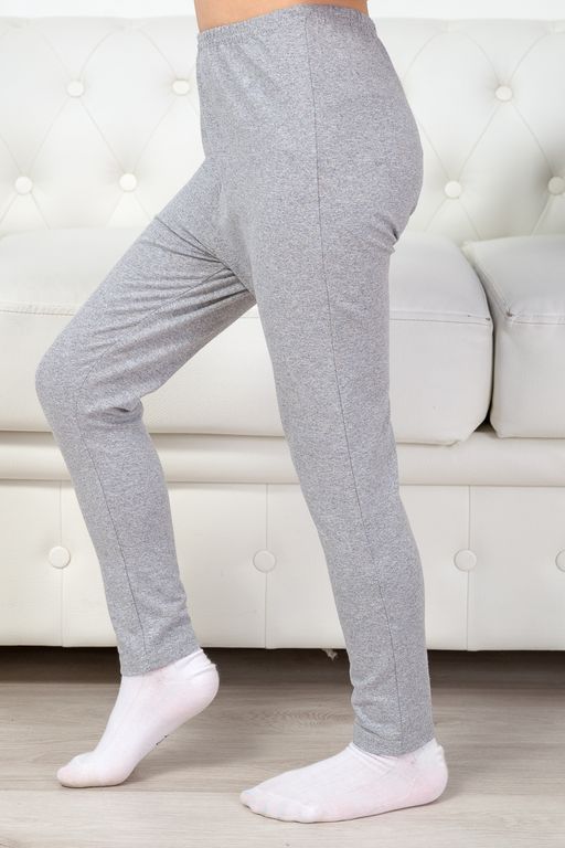 Легинсы подростковые из кулирки с лайкрой серый меланж - Амадэль фото 5