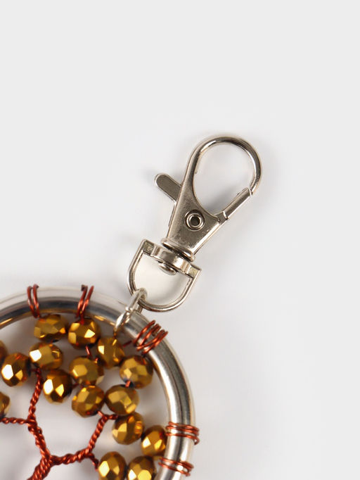 Брелок ловец снов «Древо жизни», 19 см, золотистый