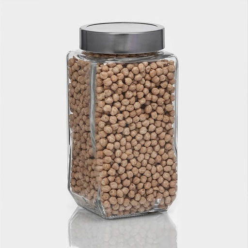 Банка для сыпучих Доляна Призма, 1 л, 918.5 см, с металлической крышкой, стекло, прозрачная фото 4