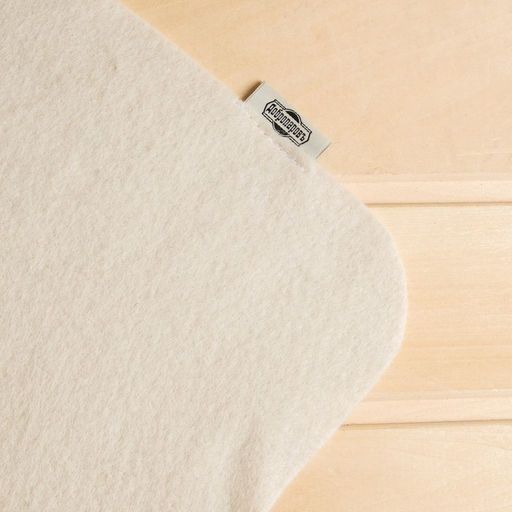 Лежак банный, войлок, 200х60 см без вышивки, белый - Добропаровъ фото 3