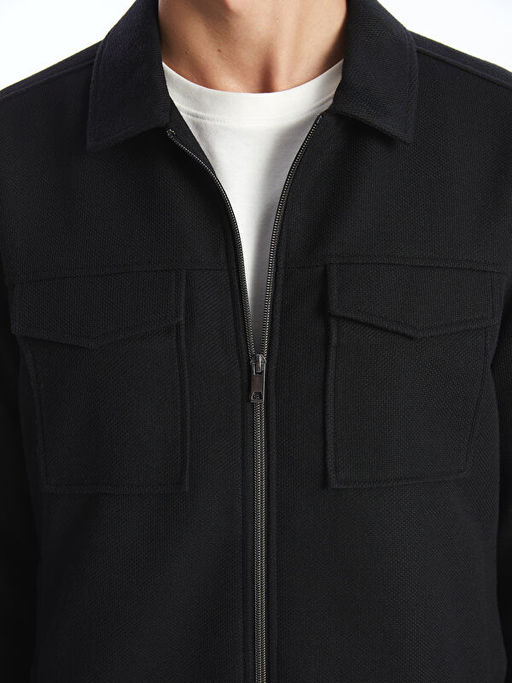 Slim Fit G?mlek Yaka Erkek Ceket