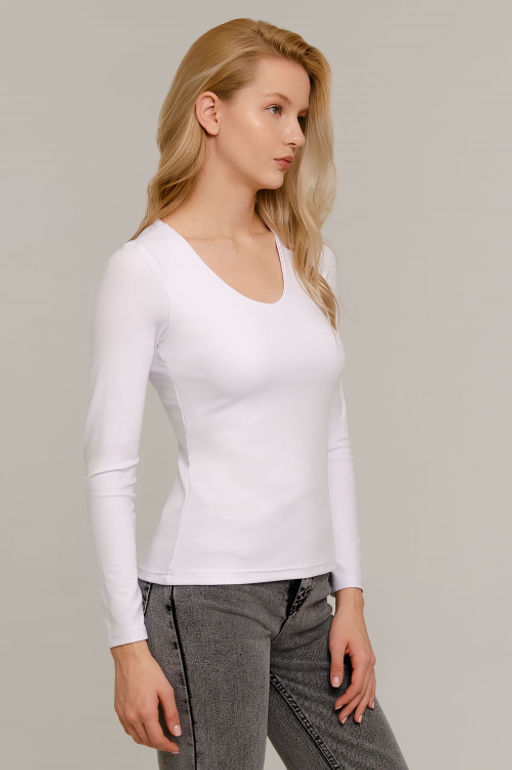 Арт. 12802/4 Лонгслив облегающий 44-50 (4 шт) Цвет:белый