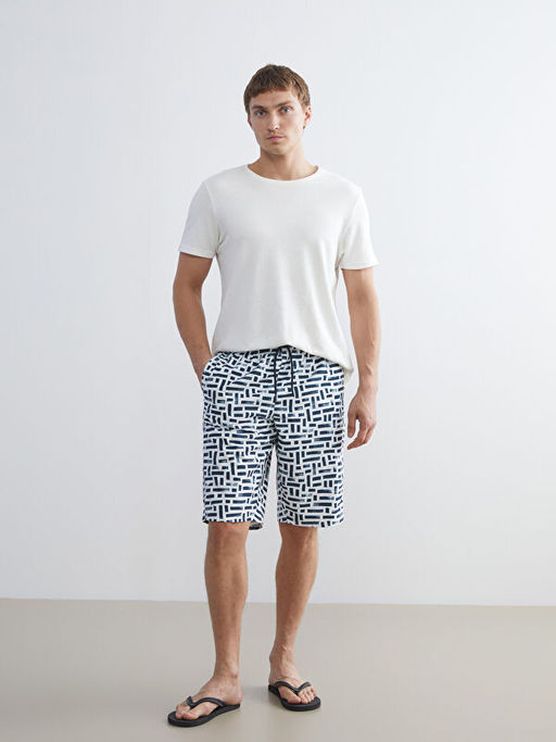 Diz Alt? Boy Desenli Erkek Deniz ?ortu