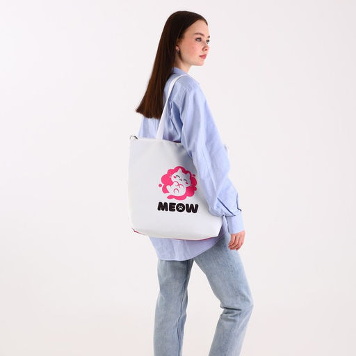 Сумка-шопер Meow на молнии, 37*32*10см - Nazamok фото 4