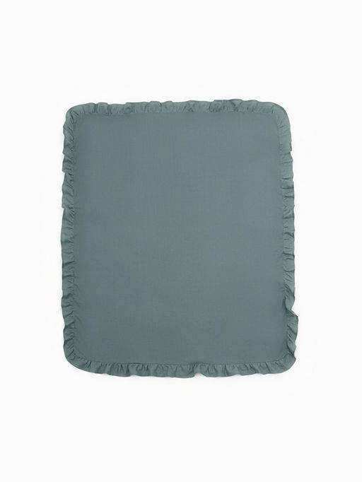 Скатерть «Этель» Ivory, 150×116 ±3 см, 100% лён, 170 г/м², зелёная