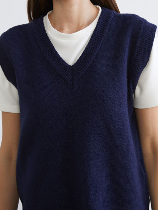 V Yaka Kad?n Triko S?veter