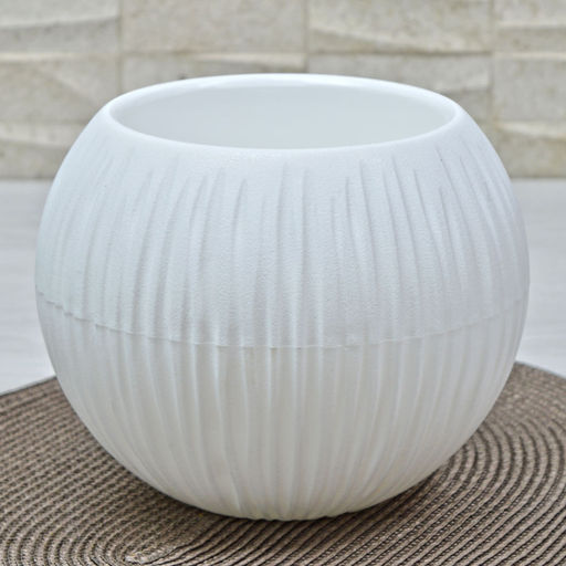 Кашпо Сфера Мини (0,3 л.) Цв. Белый (Арт. КШ-4426) - Вмс фото 4