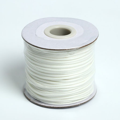 Шнур вощёный на бобине d=1,5мм, L=50м, цвет белый - Queen fair фото 2