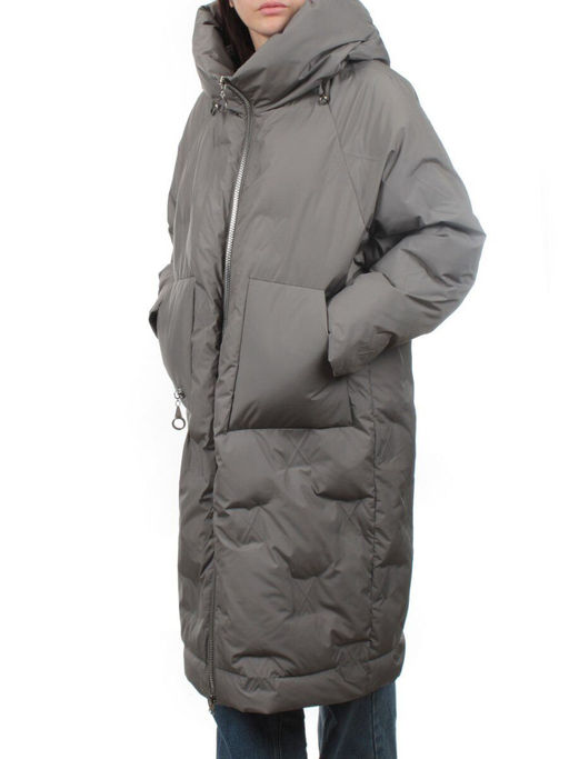305 DARK GRAY Пальто зимнее стеганое женское (200 гр. холлофайбер) - Fashion фото 5