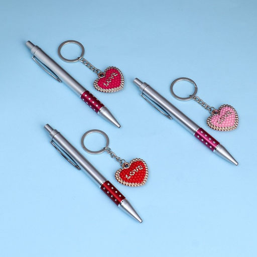 Набор подарочный 2в1 (ручка, брелок сердечко) микс - Simaland фото 3