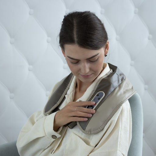 Массажёр для спины и шеи Luazon, электрический, наплечный, с пультом, 99 режимов, 220 В