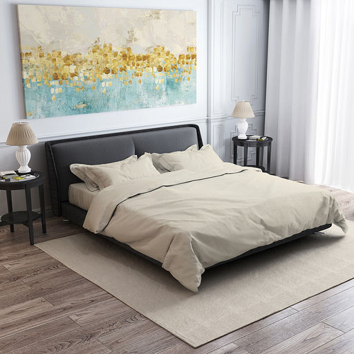 Постельное белье, комплект Дуэт (семейный) Альстромерия 5 предметов: 2 пододеяльника на пуговицах 145х215см, евро-простыня 220х240см, 2 наволочки 70х70см с клапаном-запахом, сатин 135г/м2, хлопок 100%, упаковка классическая ПВХ 34,5х41см, Домашн - Домашняя Мода фото 2