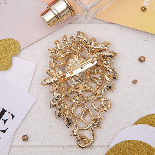 Брошь «Императрица» лавра, шампанского в золоте