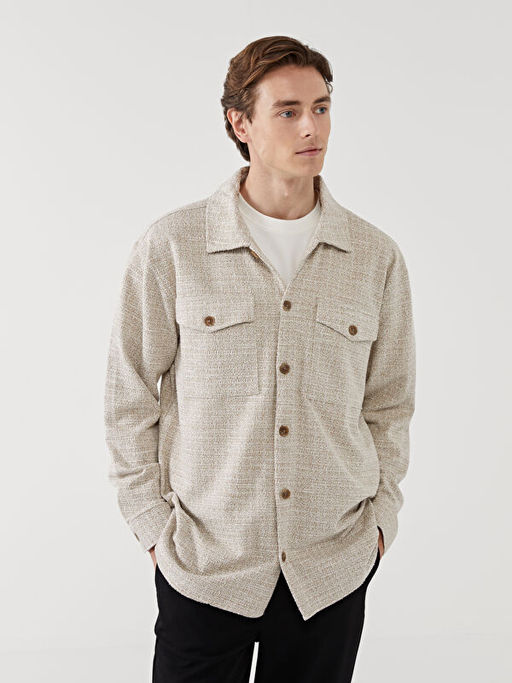 Regular Fit Uzun Kollu Erkek G?mlek Ceket