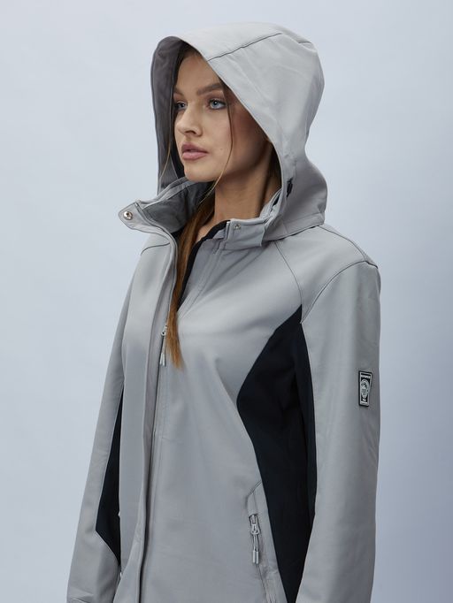 Ветровка женская MTFORCE большого размера серого цвета 22211Sr  фото 7