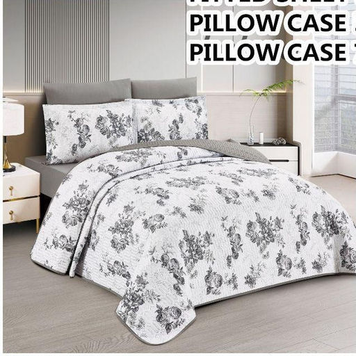 Одеяло стеганное с простыней на резинке и наволочками 2шт Koloco 192-1 192-1/07