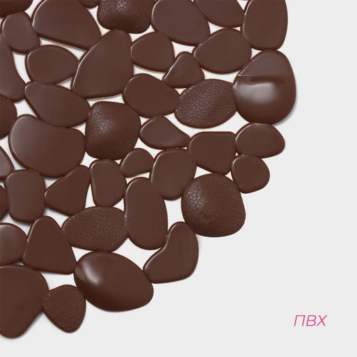 Коврик противоскользящий в ванну на присосках Доляна Крупная галька, 33?63 см, МИКС  фото 3