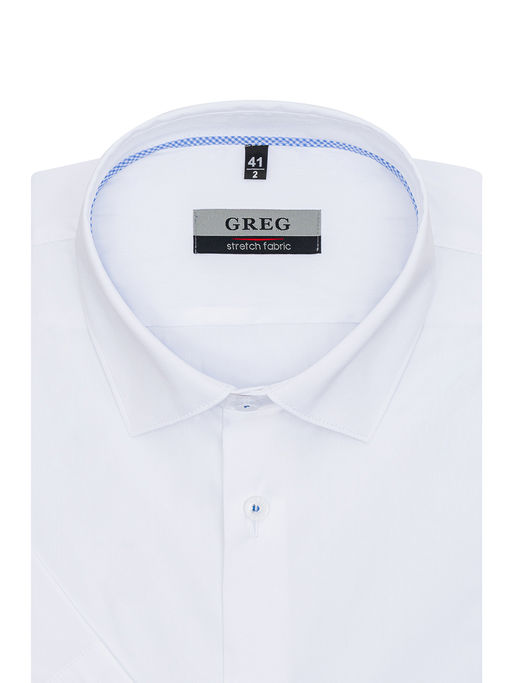 Сорочка мужская короткий рукав GREG 113/207/0072/ZN/1p STRETCH  фото 3