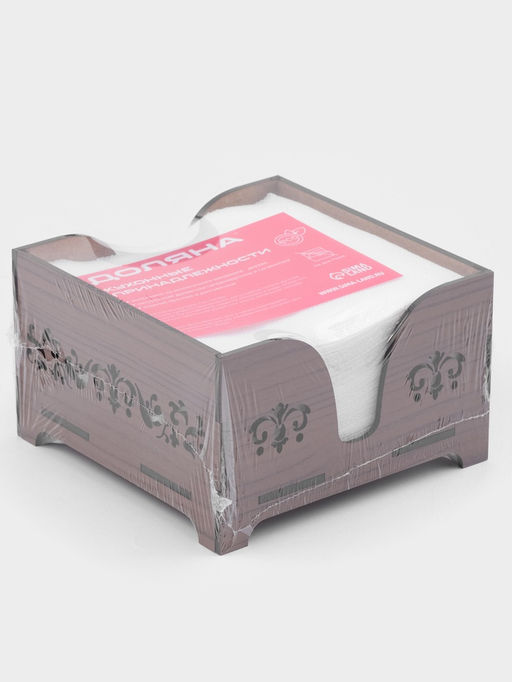 Салфетница деревянная Доляна «Орех», 12.5×12.5 см, с салфетками, коричневая