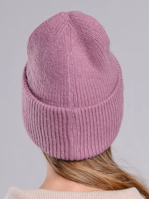 Теплая зимняя шапка бини из нежнейшей ангоры - Pretty mania фото 12