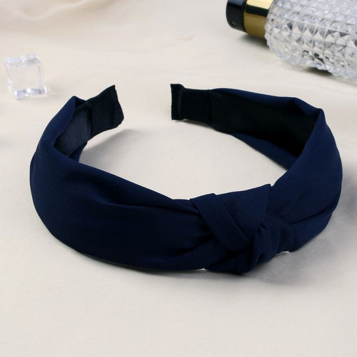 Цена за 2 шт. Ободок для волос «Кокетка», 3 см, синий