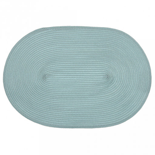 Салфетка под горячее (термосалфетка) Овальная 45х30см, ПВХ, цвет - аквамарин (Китай)