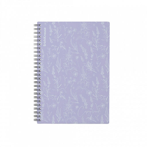 Цена за 2 шт. Тетрадь общая с пластиковой обложкой на спирали ErichKrause Lavender, А4, 80 листов, клетка